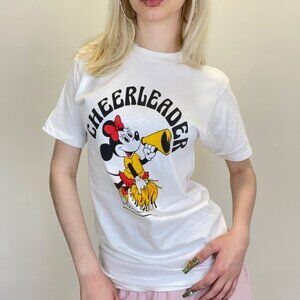 S - Vintage Minnie Mouse Cheerleader Graphic T